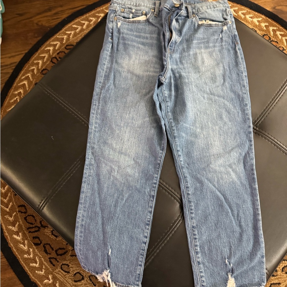 Stylish Light Blue Women's Cropped Jeans by Daze denim